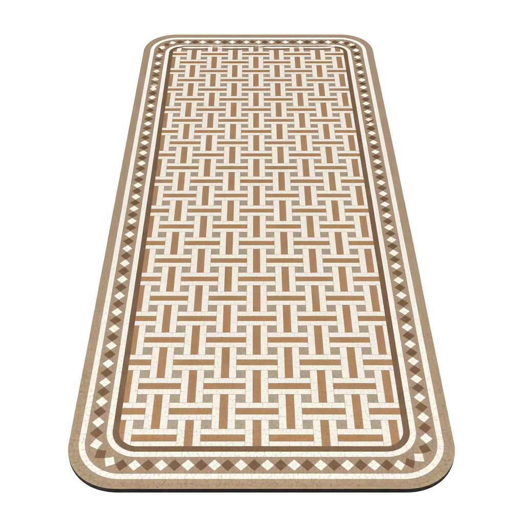 Tapis de cuisine antidérapant | Beige