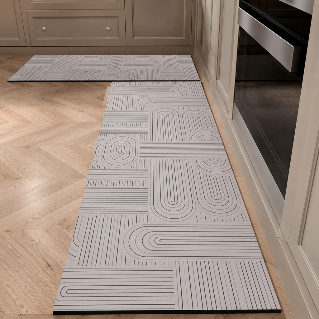 Tapis de cuisine | Motif beige