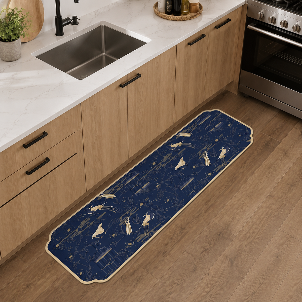 Tapis de cuisine | Bleu nuit