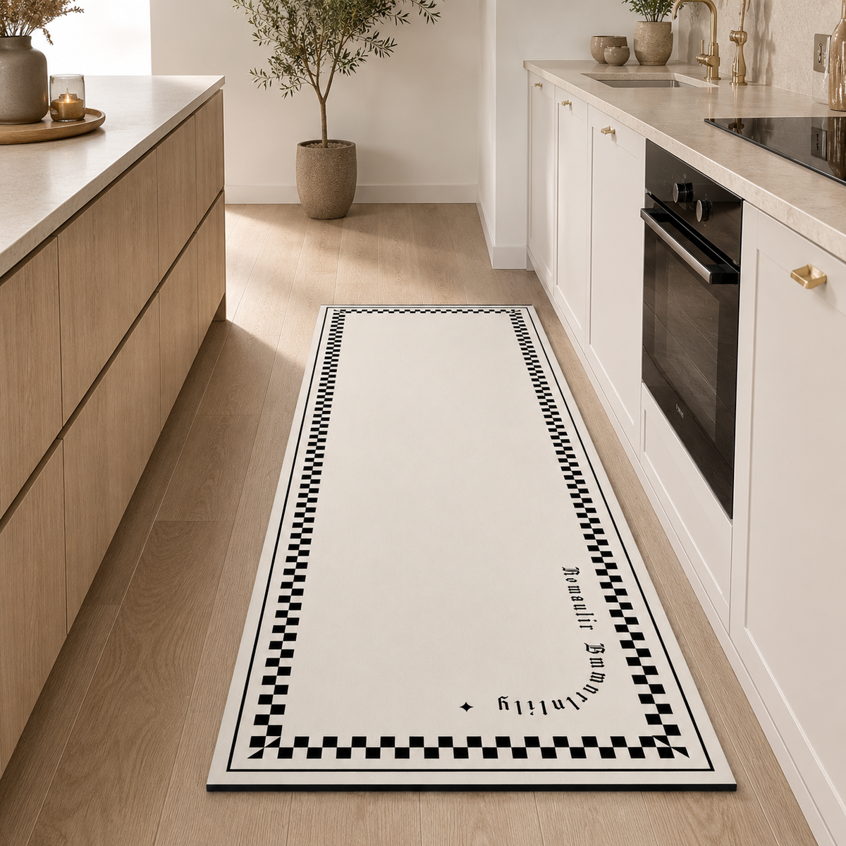 Tapis de cuisine | Damier