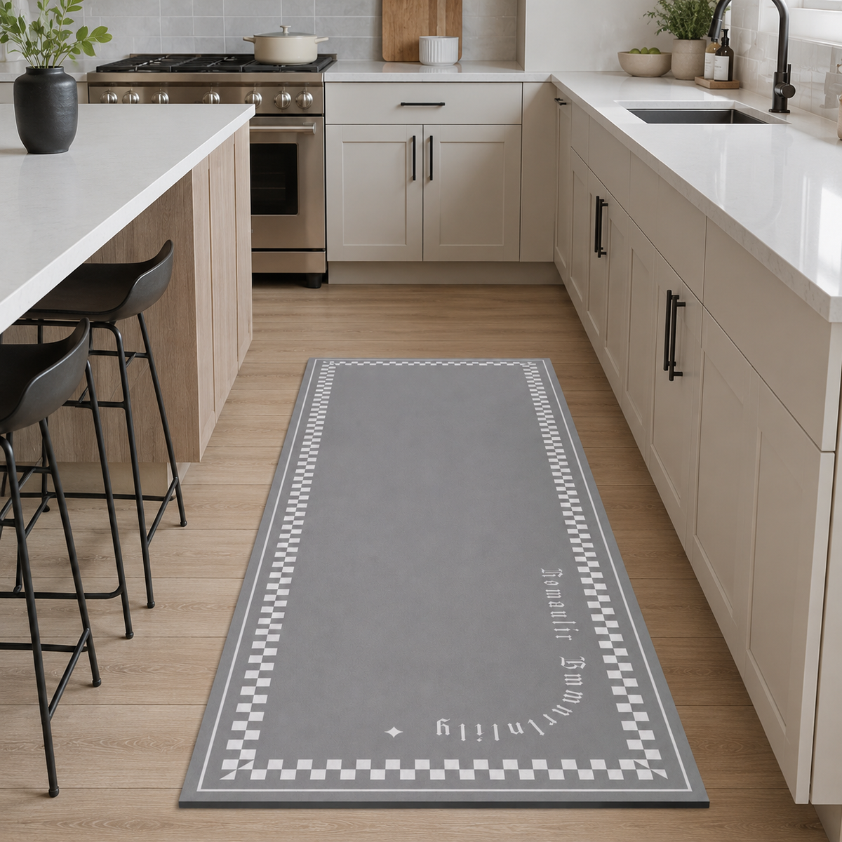 Tapis de cuisine | Gris
