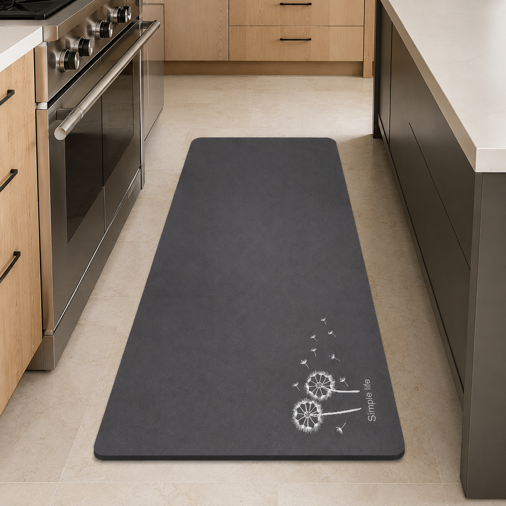 Tapis de cuisine | Gris pissenlit