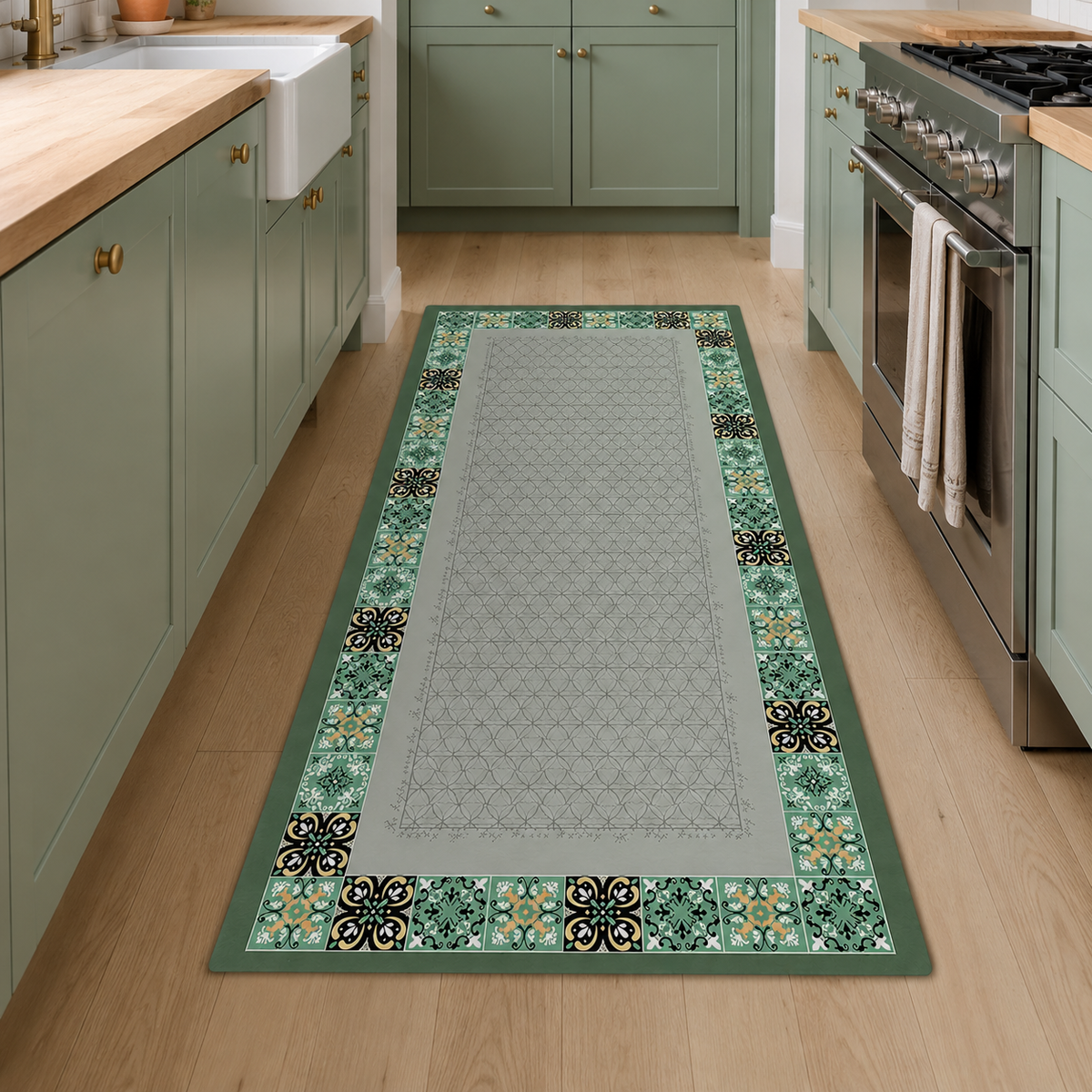 Tapis de cuisine | Vert