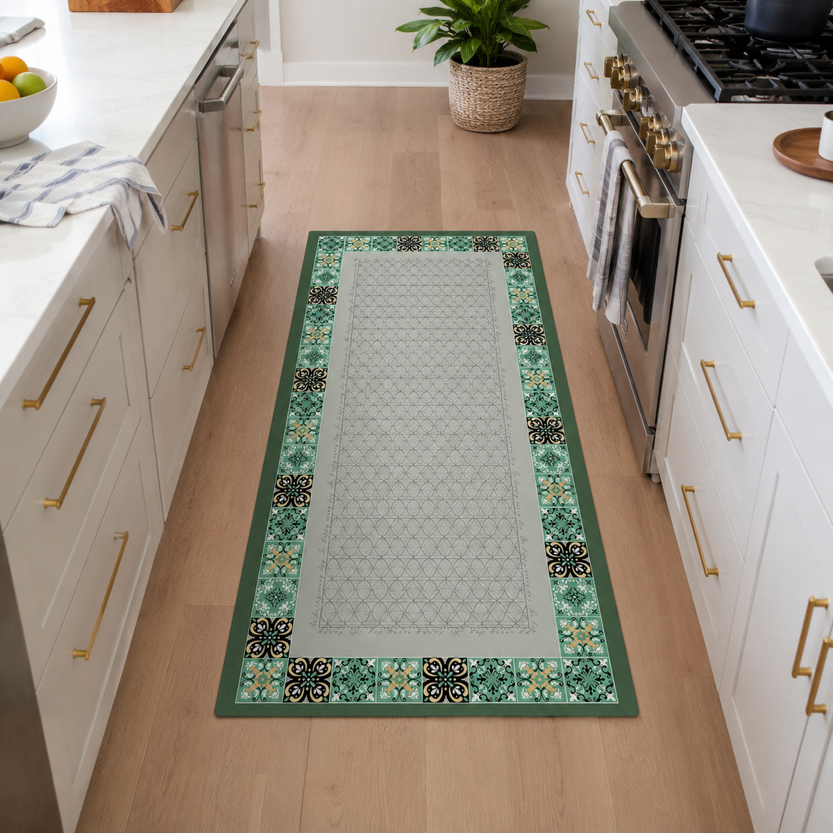 Tapis de cuisine | Vert