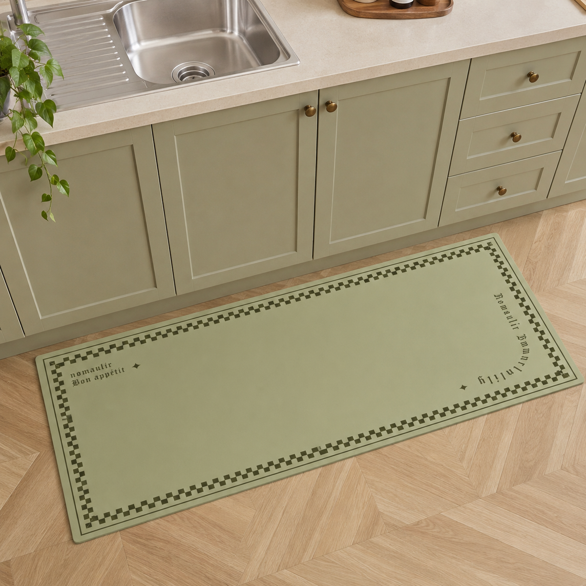 Tapis de cuisine | Vert olive