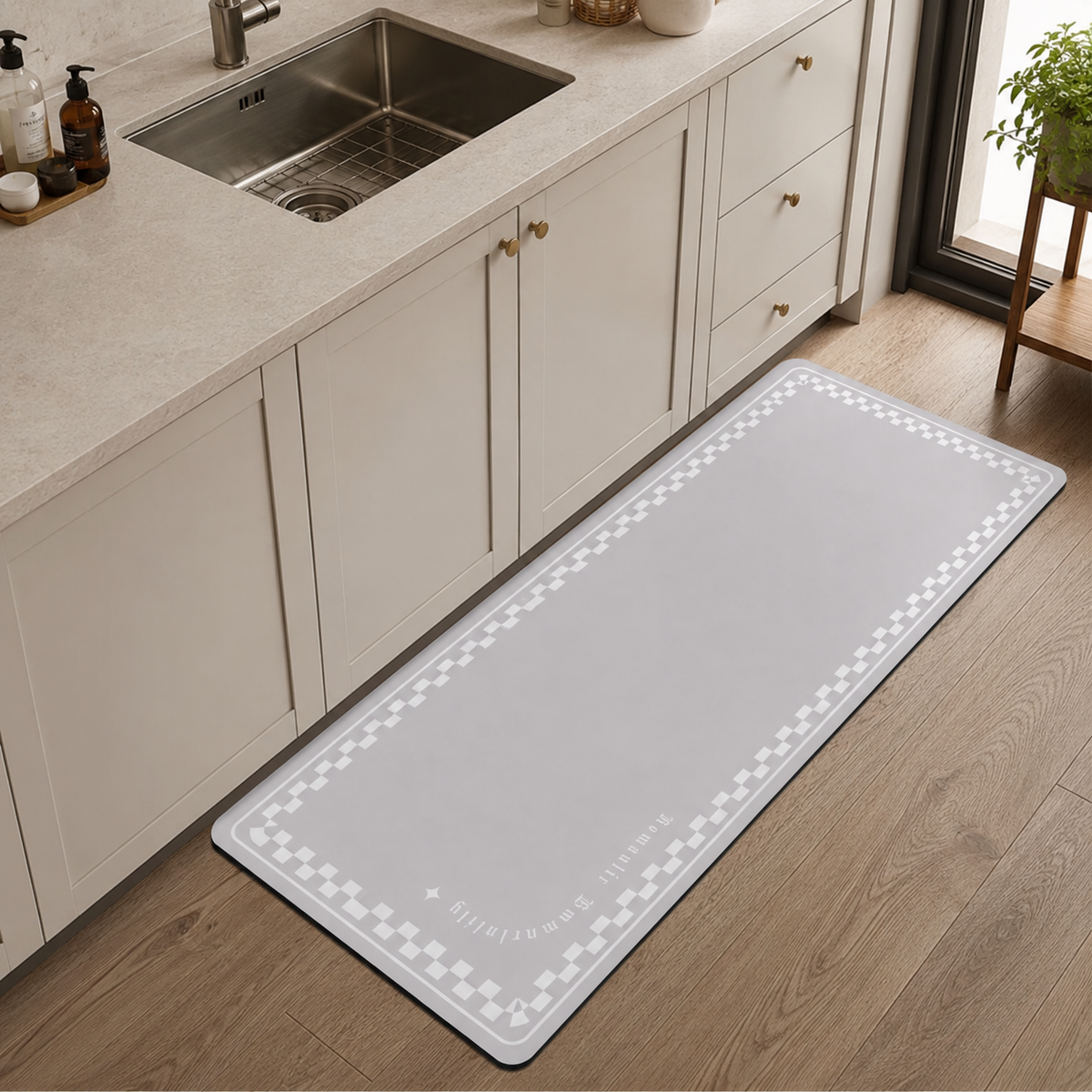 Tapis de cuisine | Gris clair