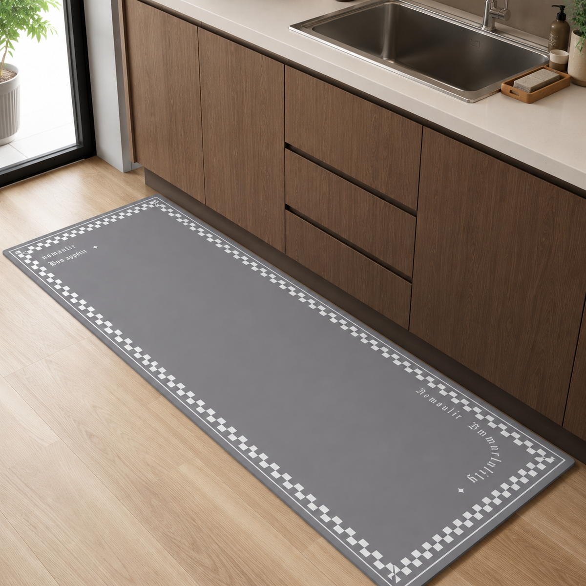 Tapis de cuisine | Gris