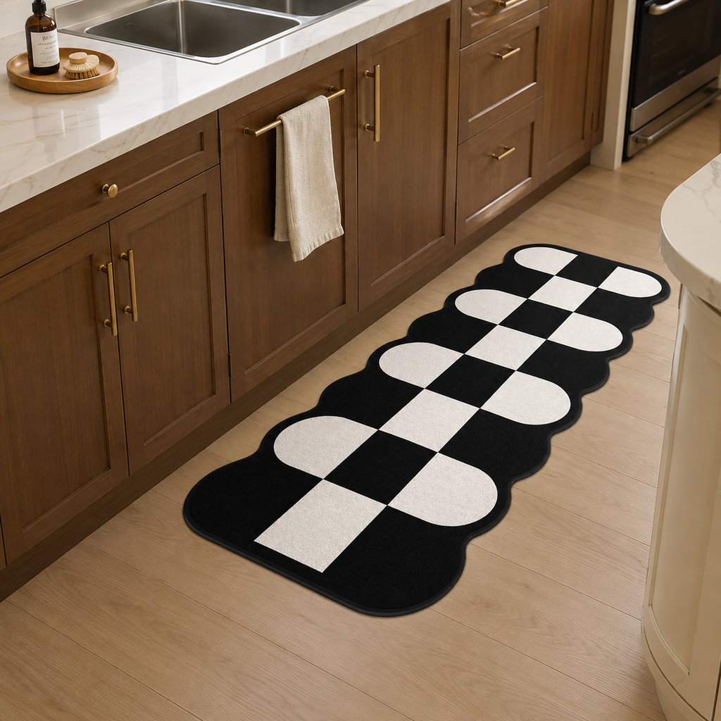 Tapis de cuisine | Noir et blanc