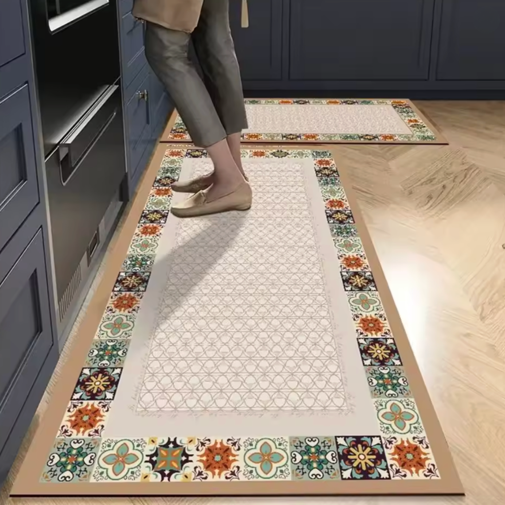 Tapis de cuisine antidérapant bordure