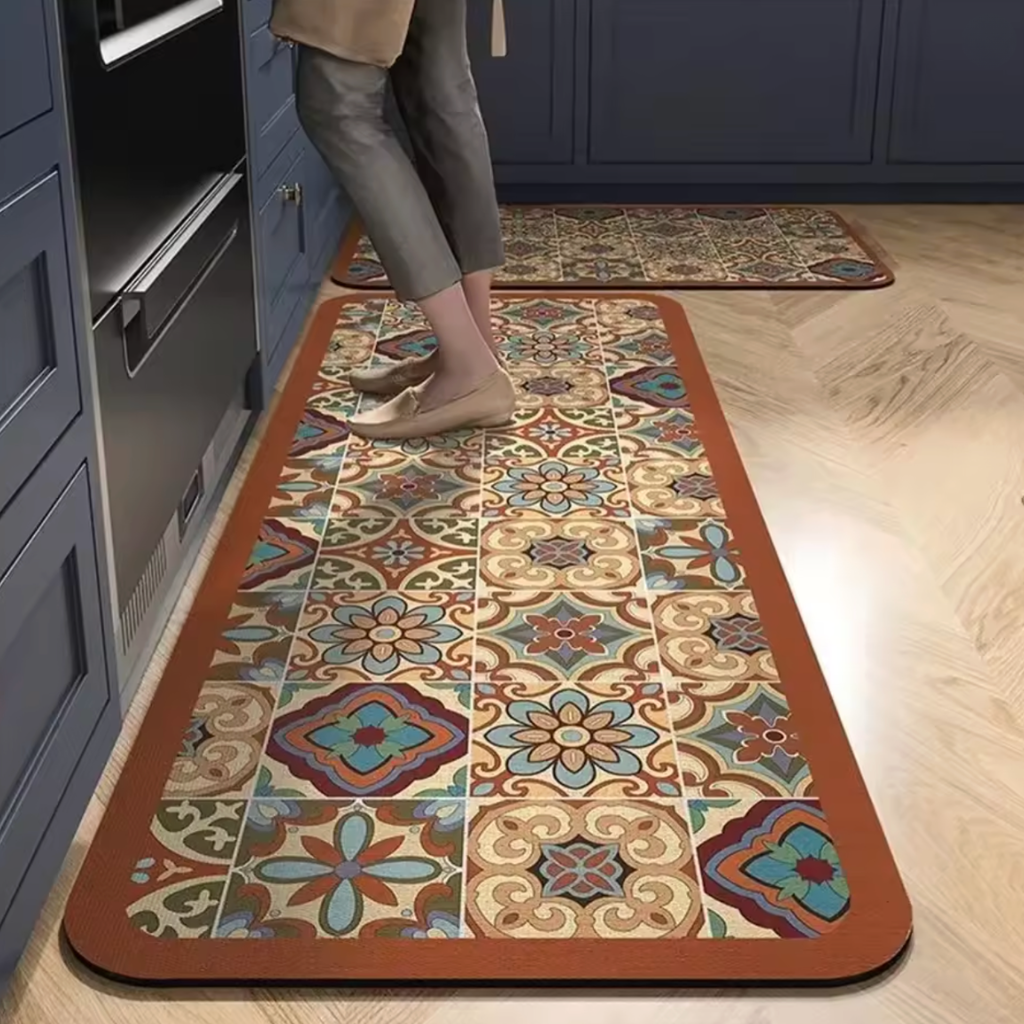 Tapis de cuisine antidérapant Floraux