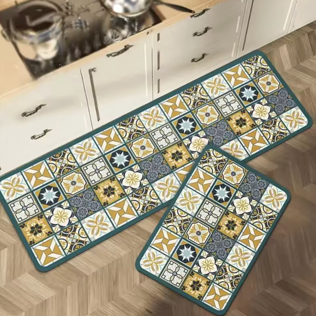 Tapis de cuisine antidérapant graphiques