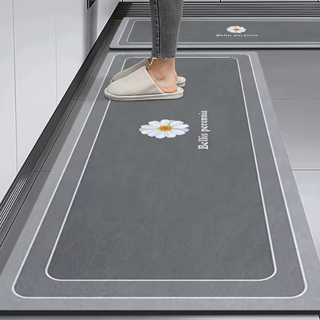 Tapis de cuisine antidérapant marguerite