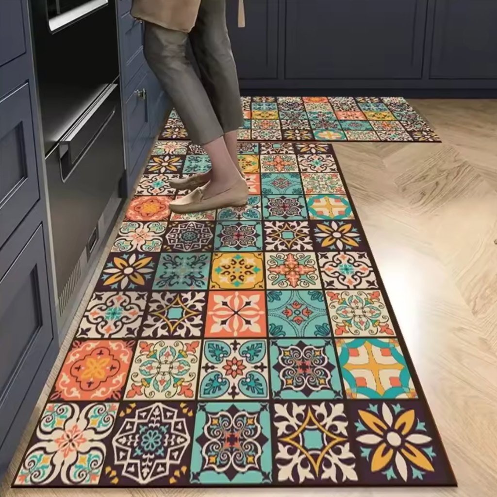 Tapis de cuisine antidérapant multicolores