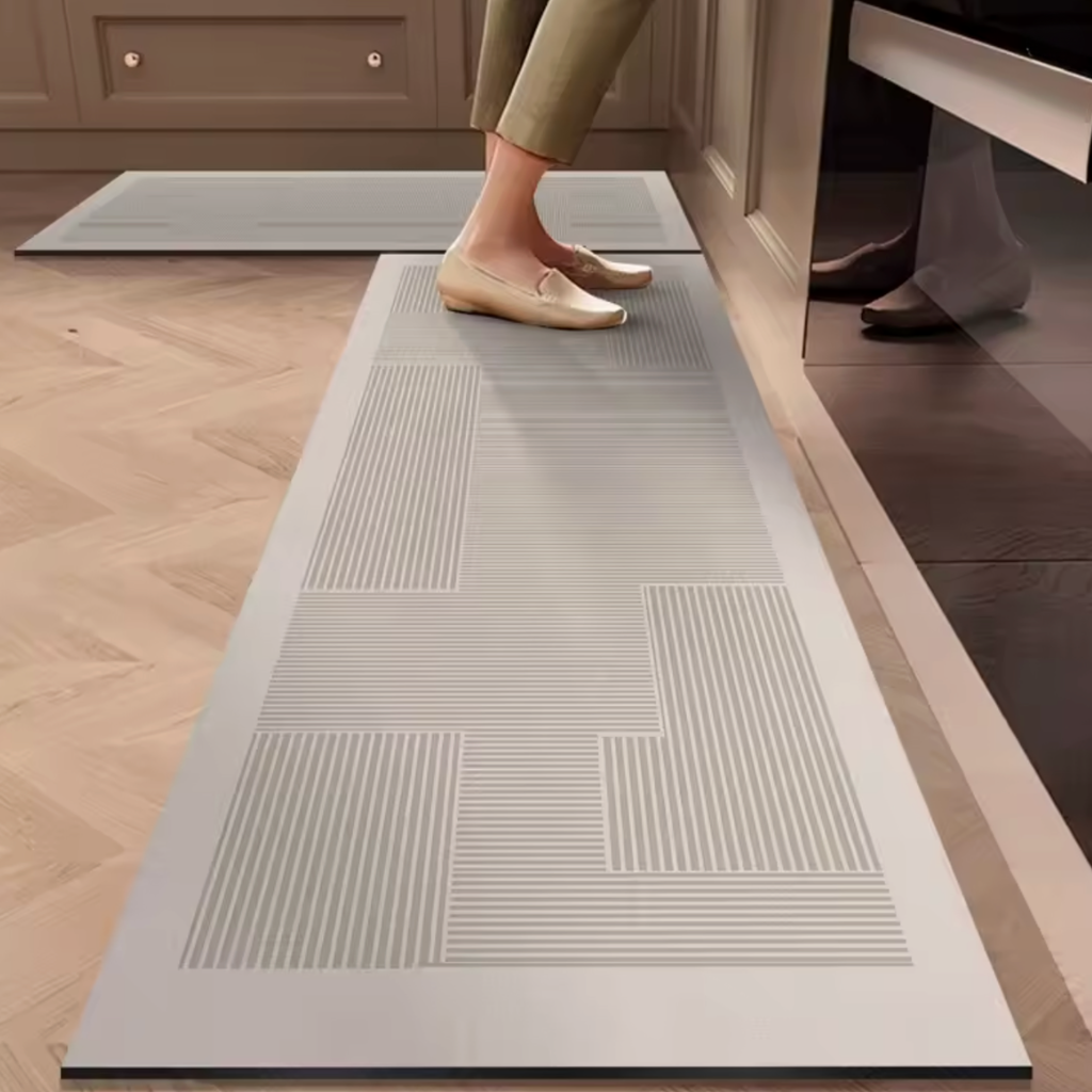 Tapis de cuisine antidérapant rayures