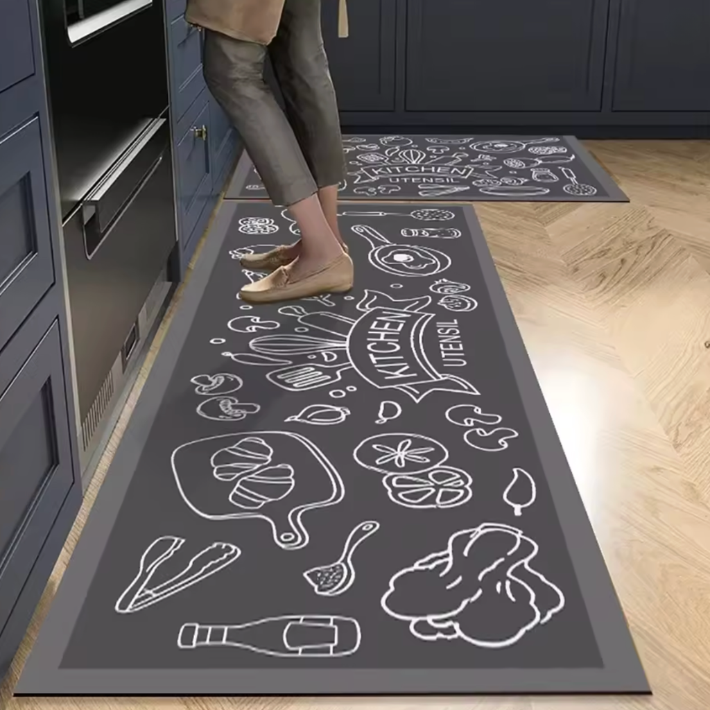 Tapis de cuisine antidérapant ustensiles