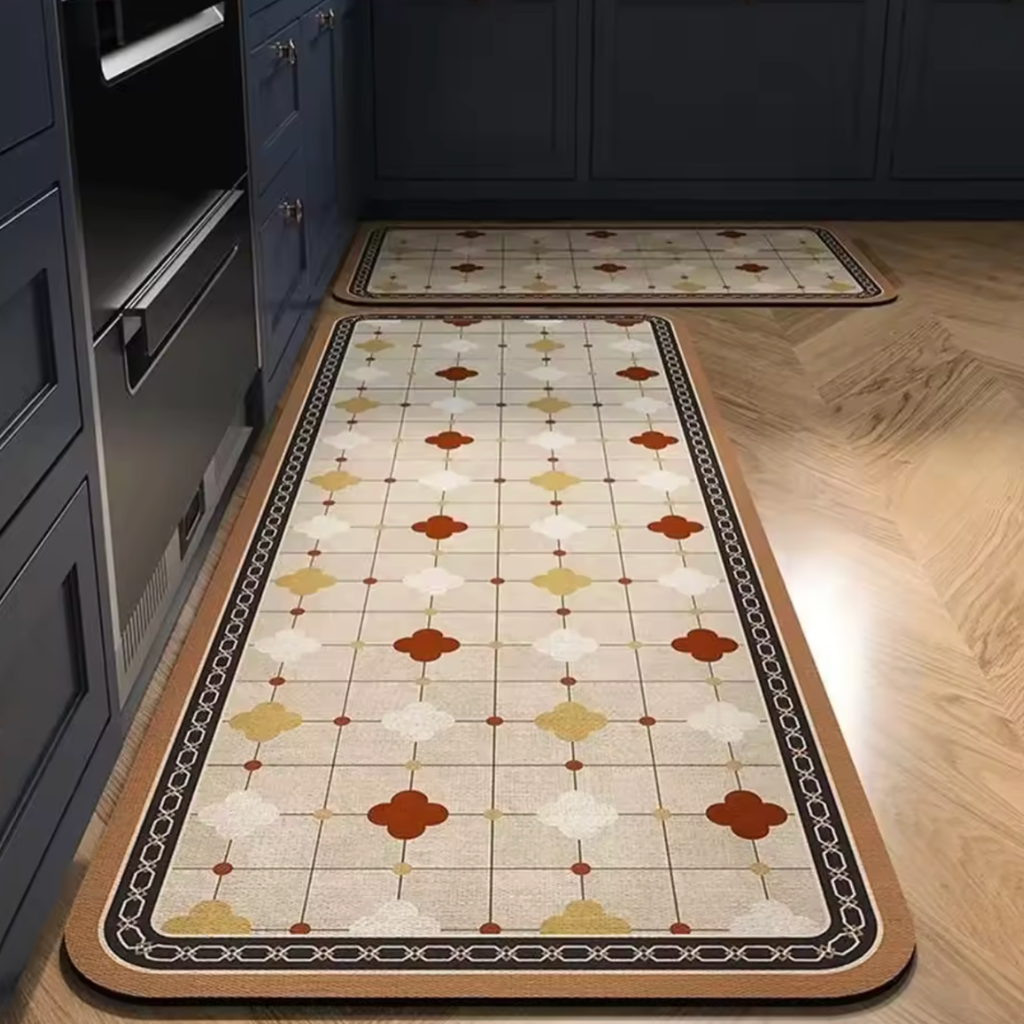 Tapis de cuisine antidérapant vintage