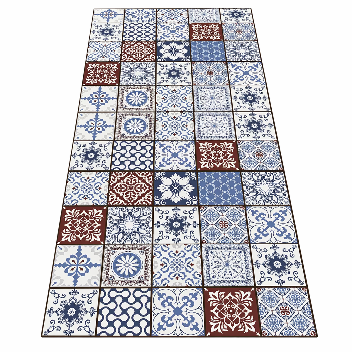 Tapis de cuisine bleu