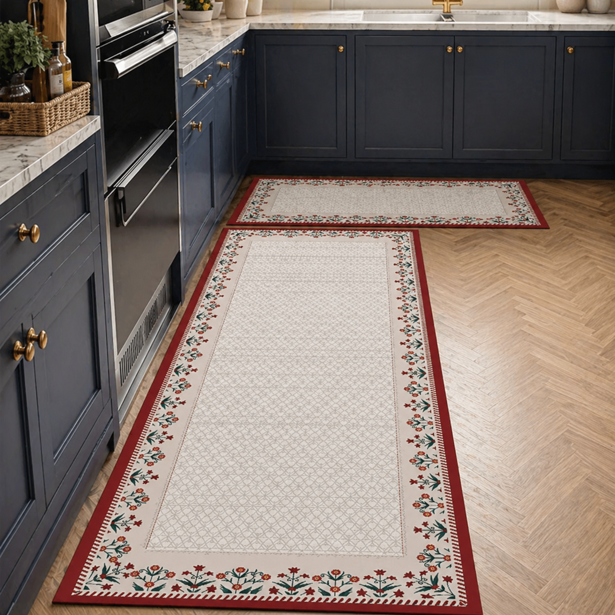 Tapis de cuisine bordeaux Image