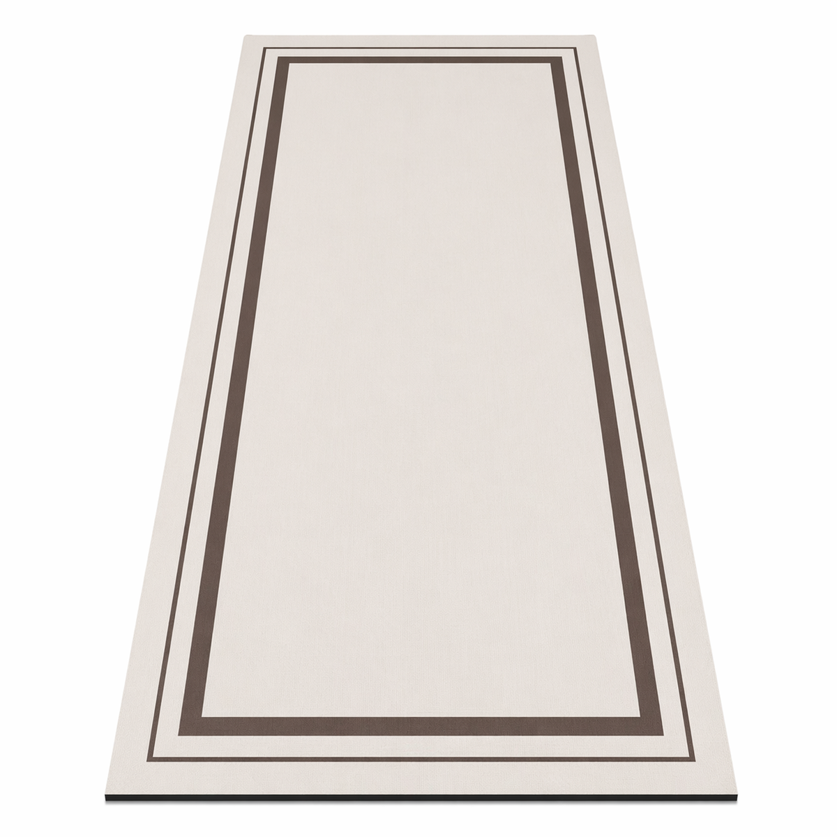 Tapis de cuisine bordure marron