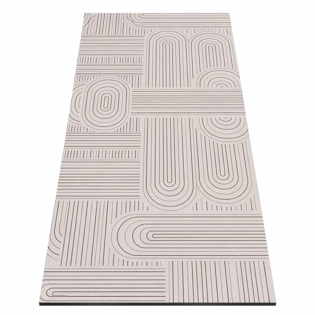 Tapis de cuisine motif beige