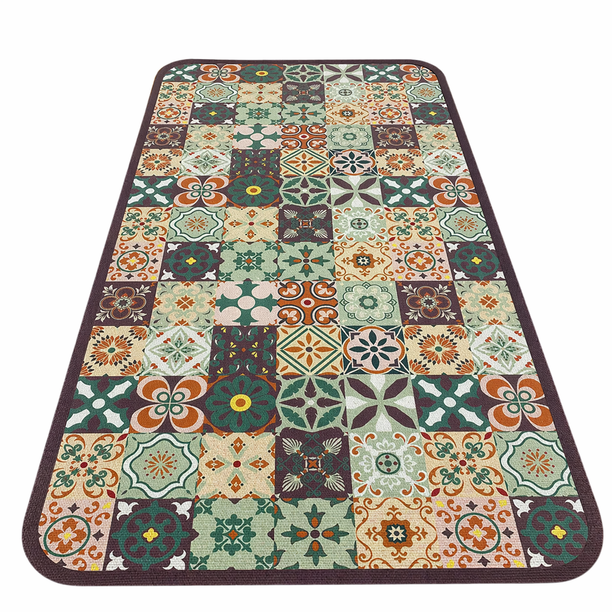Tapis de cuisine terracotta